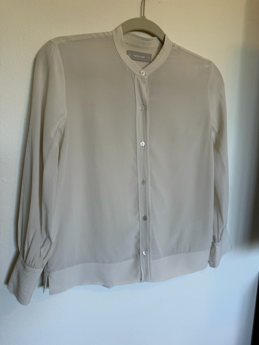 Everlane silk button up blouse